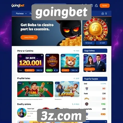 Análise da interface do site de jogos goingbet